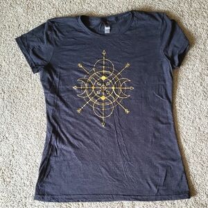 Gold Foil Print Tee - Brand New